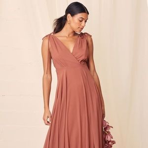 Small Rusty Rose Lulus Dance the Night Away Backless Maxi Dress